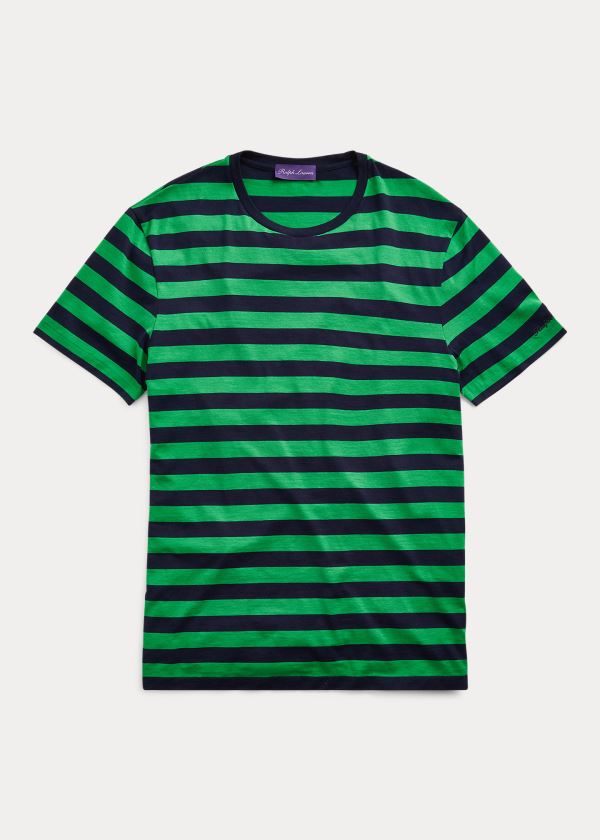 T Shirt Ralph Lauren Striped Lisle Homem 13267-NLXM